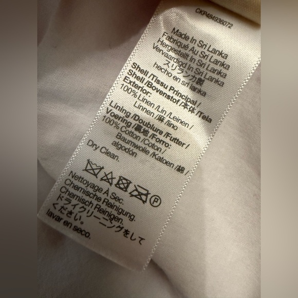 NWT Madewell The Sutter Crop Blazer in White Linen Size Small - Picture 10 of 10